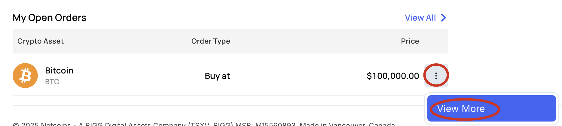 Limit Orders – Netcoins